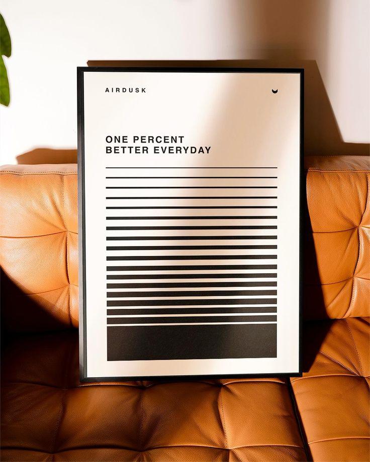 Мотивационный постер One Percent Better Every Day